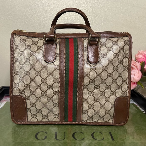 Gucci Handbags - Gucci Beige and Brown Monogram 2-Way - Main zipper has been replaced